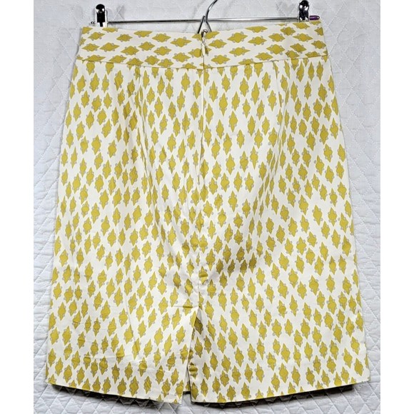 J.Crew Women's Stretch Skirt Size 6 Geometric Diamond Print Knee Length Pencil - Picture 2 of 12